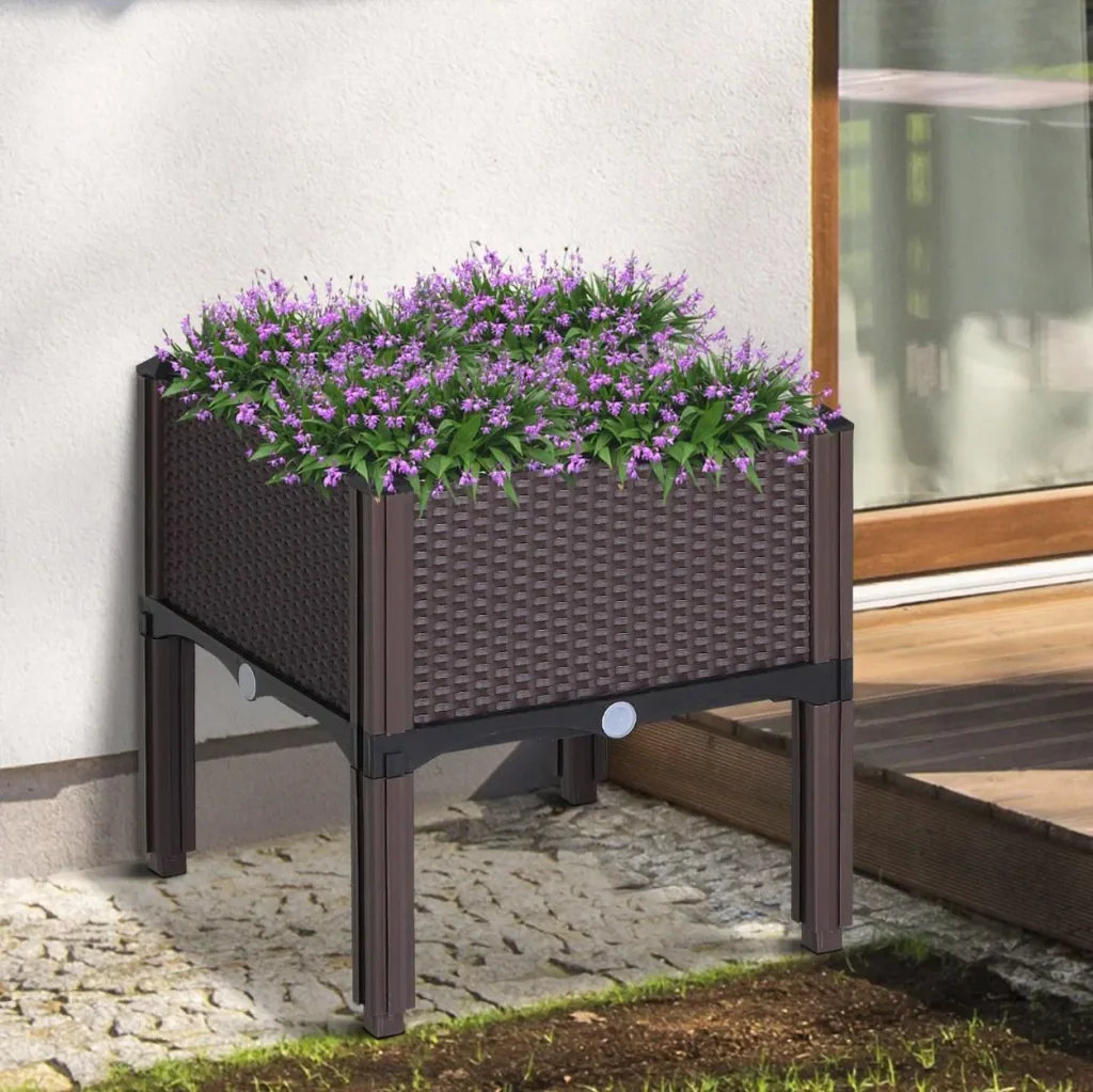 Hochbeet in Rattan-Optik