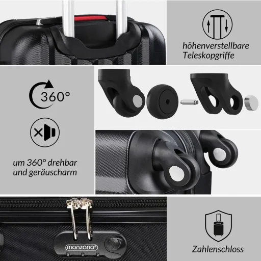 Hartschalenkoffer Baseline schwarz M