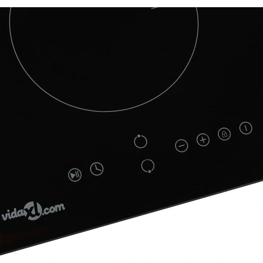 Induktionsherd mit 2 Kochzonen, Touch Control 3500 W Glas