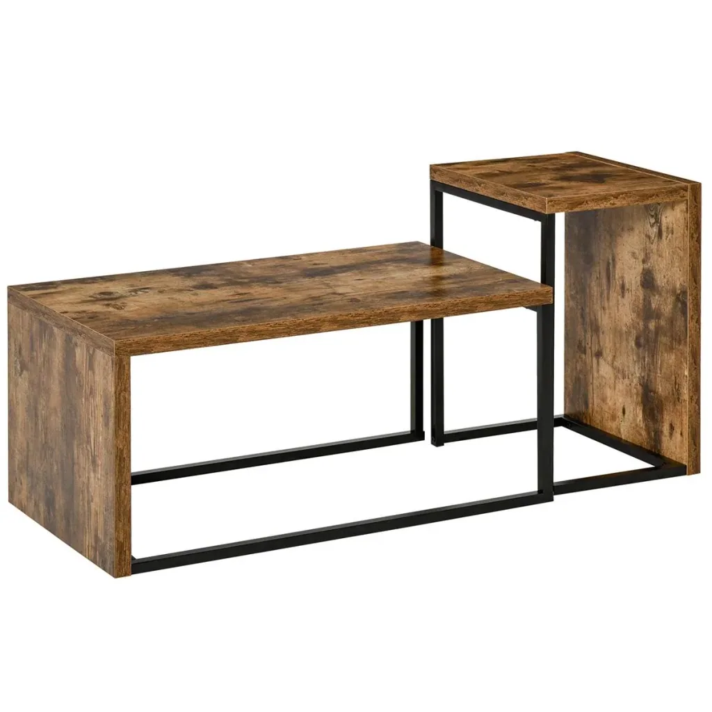 2er-Set Couchtisch Satztisch Sofatisch Beistelltisch Kaffeetisch verschiedene Formen multifunktional elegant schlicht Me