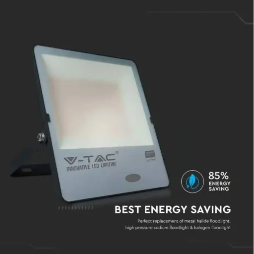 VT-167S LED-Flutlicht mit Tag/Nacht-Sensor - 150 W - 15000 Lm - 6500K - schwarz