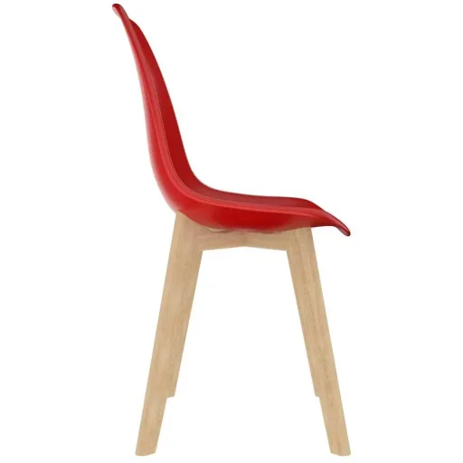 Esszimmerstühle 2tlg. Kunststoff rot