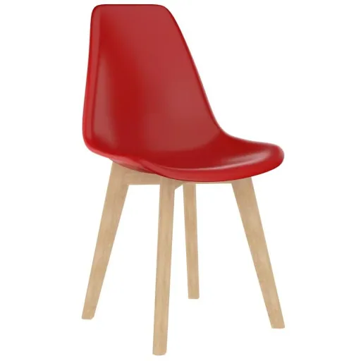 Esszimmerstühle 2tlg. Kunststoff rot