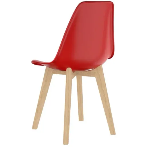 Esszimmerstühle 2tlg. Kunststoff rot