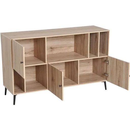Kommode Sideboard Aufbewahrungsschrank 8 Fächer Eiche