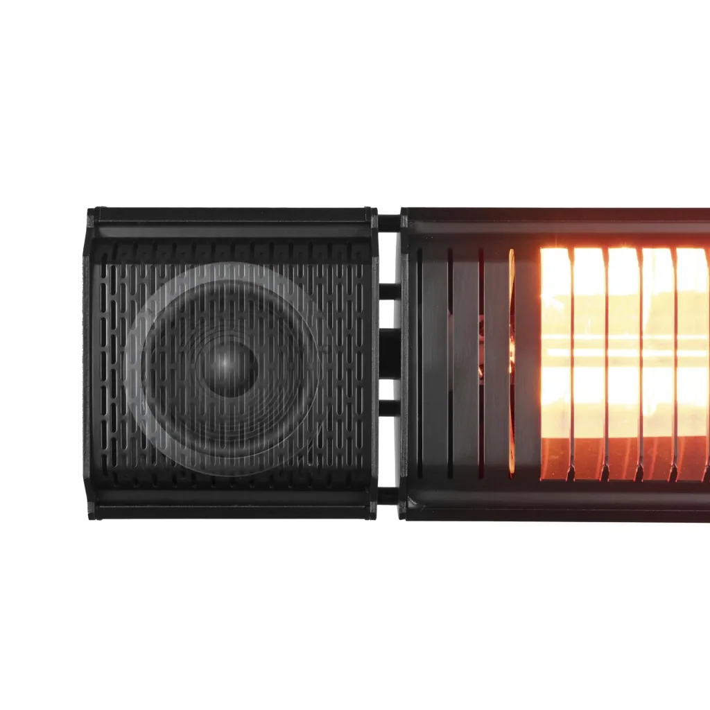 Terrassenheizer Heat and Beat, 2000 W, schwarz