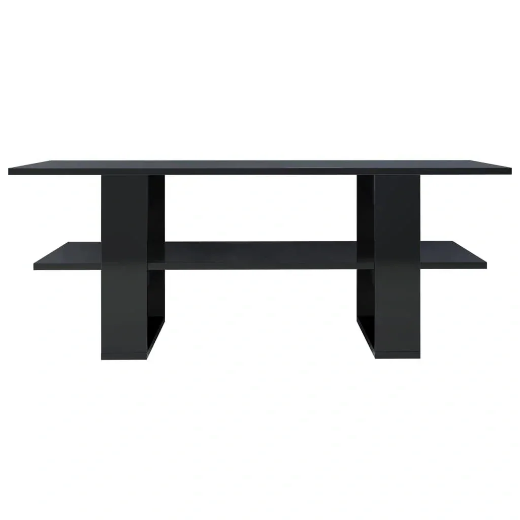 Couchtisch 110x55x42 cm Hochglanz schwarz Spanplatte