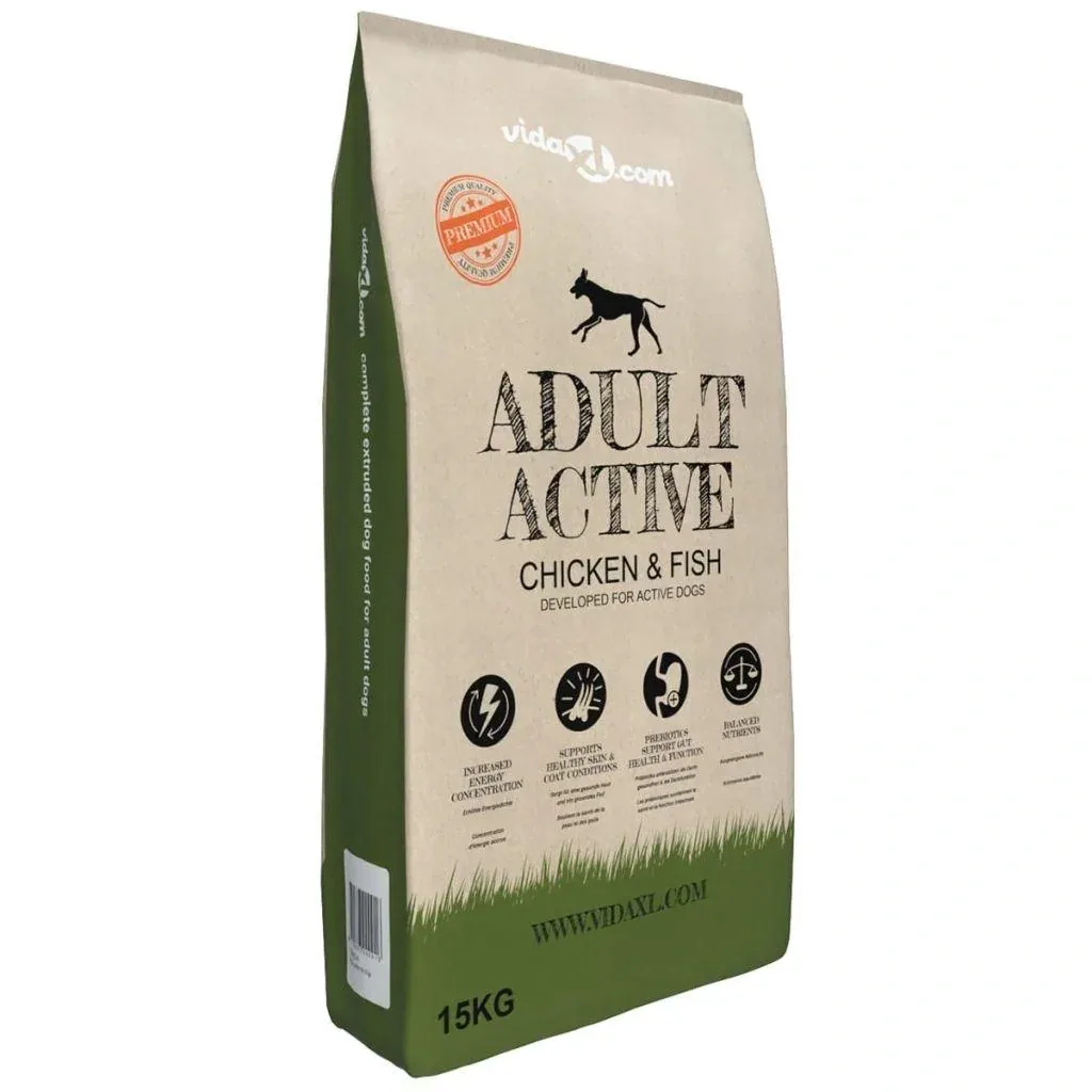 Premium-Hundefutter trocken Adult Active Huhn & Fisch 15kg