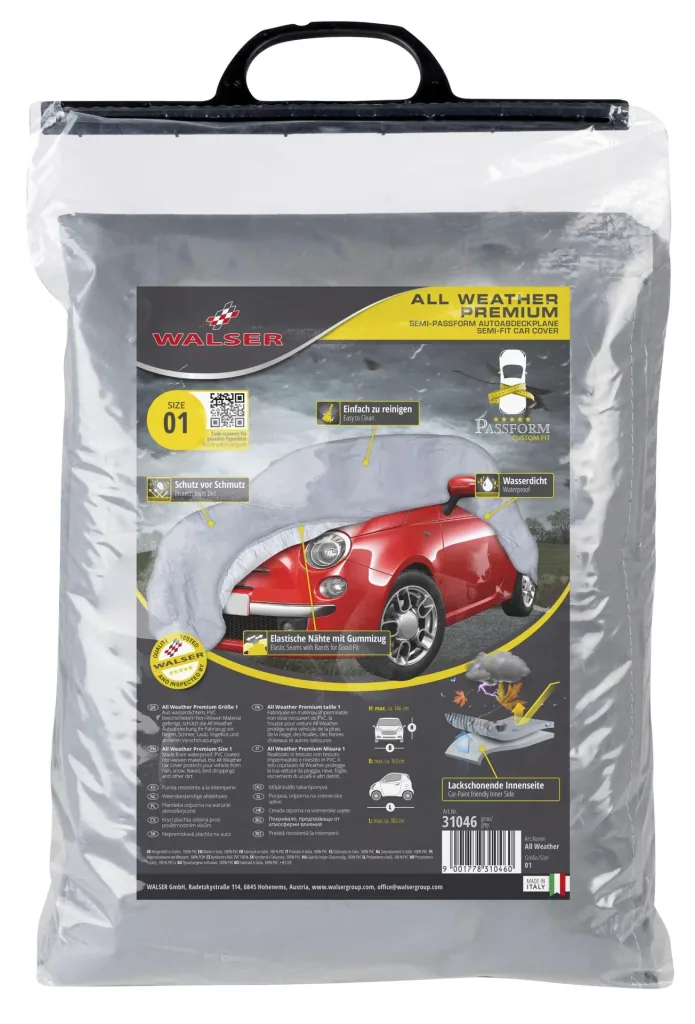 Autoabdeckplane all weather - Größe 1 - 382x163x146cm - PVC beschichtet