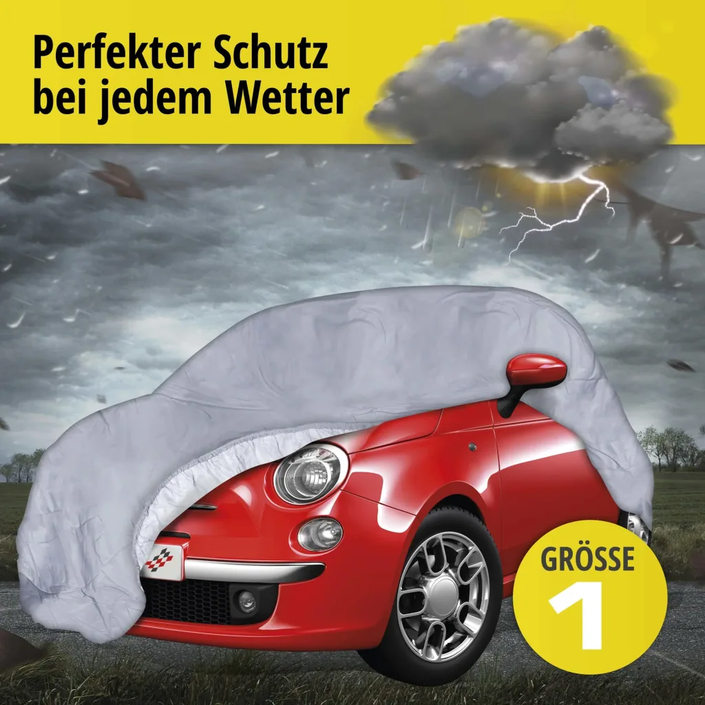 Autoabdeckplane all weather - Größe 1 - 382x163x146cm - PVC beschichtet