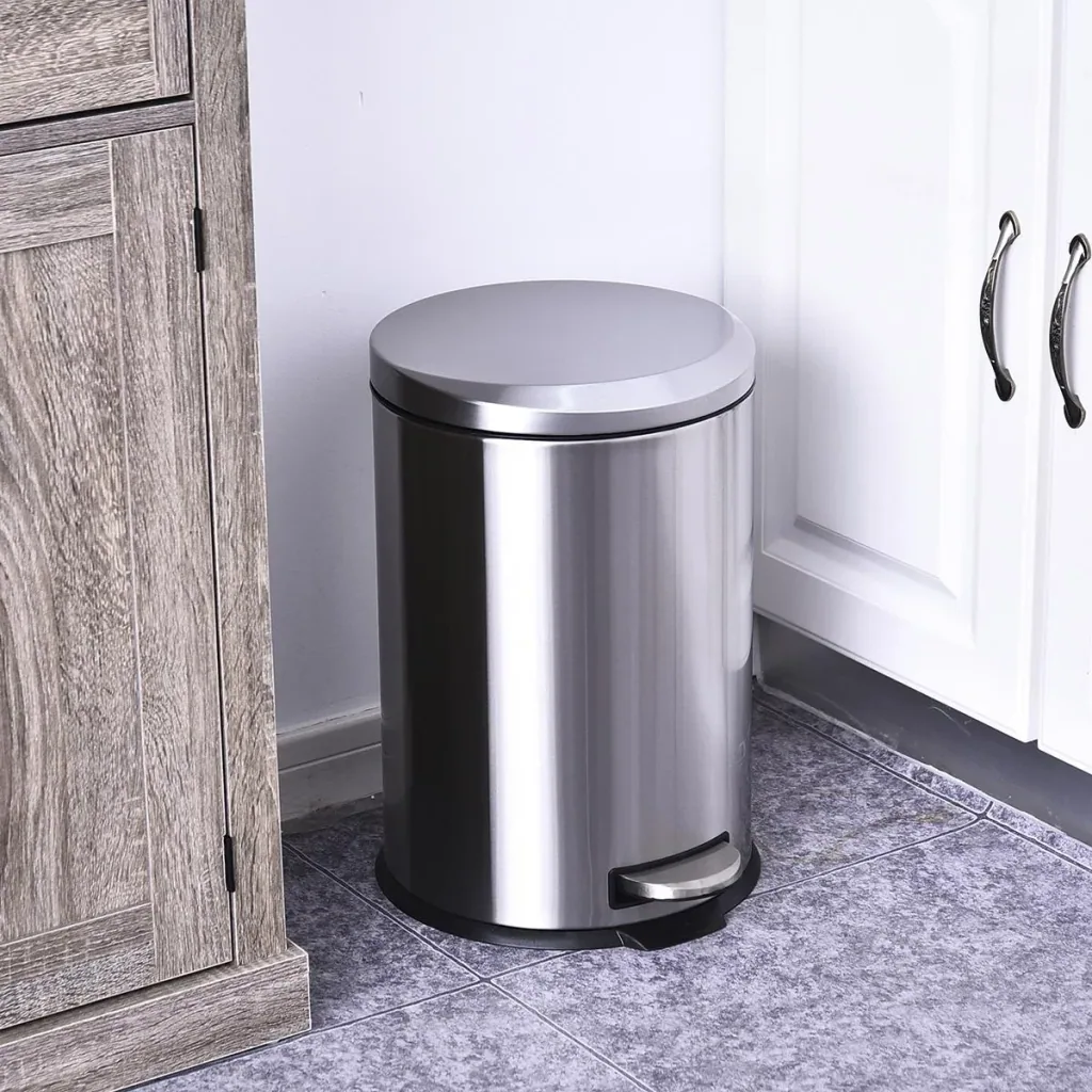 Kücheneimer mit Inneneimer silber/schwarz