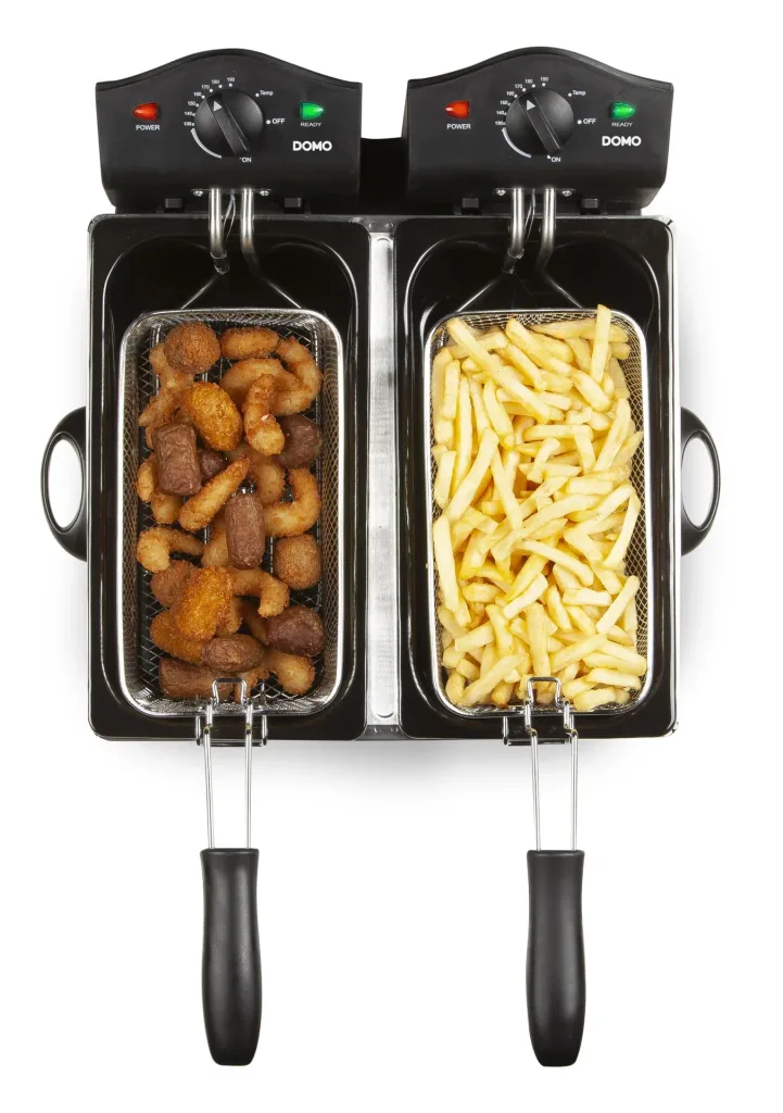 Doppel-Fritteuse Edelstahl, 2 x 3 Liter