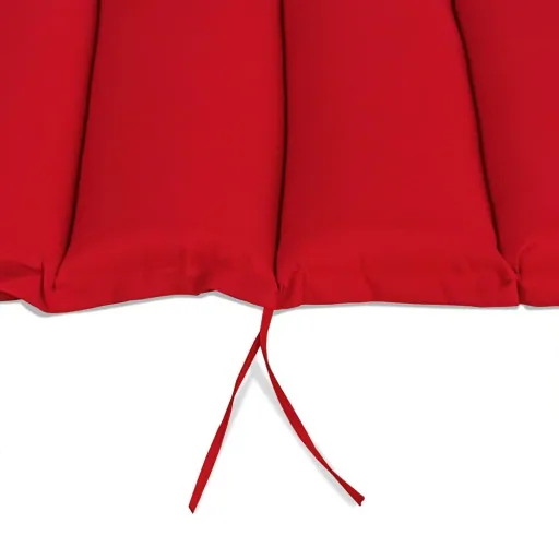 Gartenkissen - Für Liege - Mit Kopfstütze - 183x56x7cm - Rot