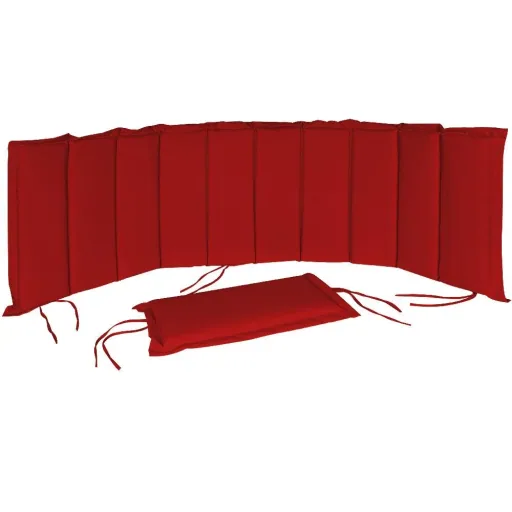 Gartenkissen - Für Liege - Mit Kopfstütze - 183x56x7cm - Rot