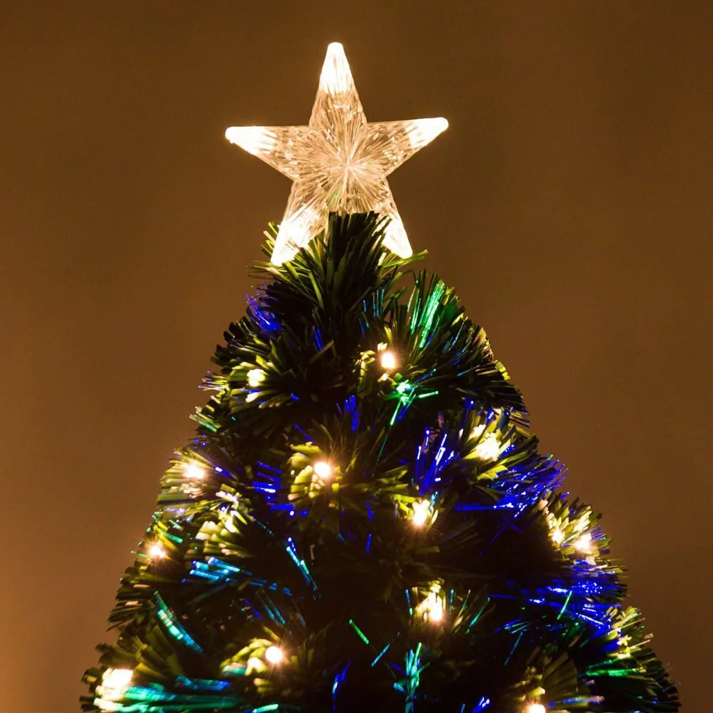Weihnachtsbaum Tannenbaum LED Lichtfaser 8 Lichtmodi 120cm