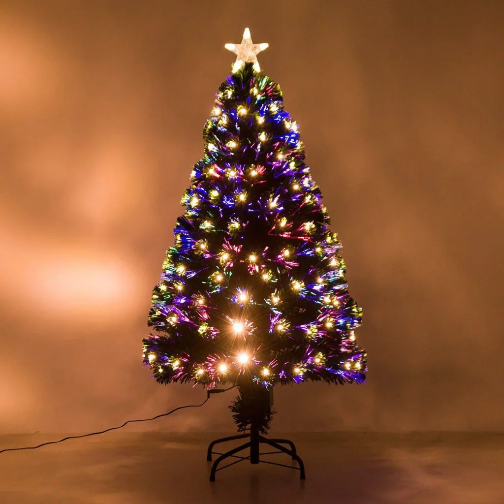 Weihnachtsbaum Tannenbaum LED Lichtfaser 8 Lichtmodi 120cm