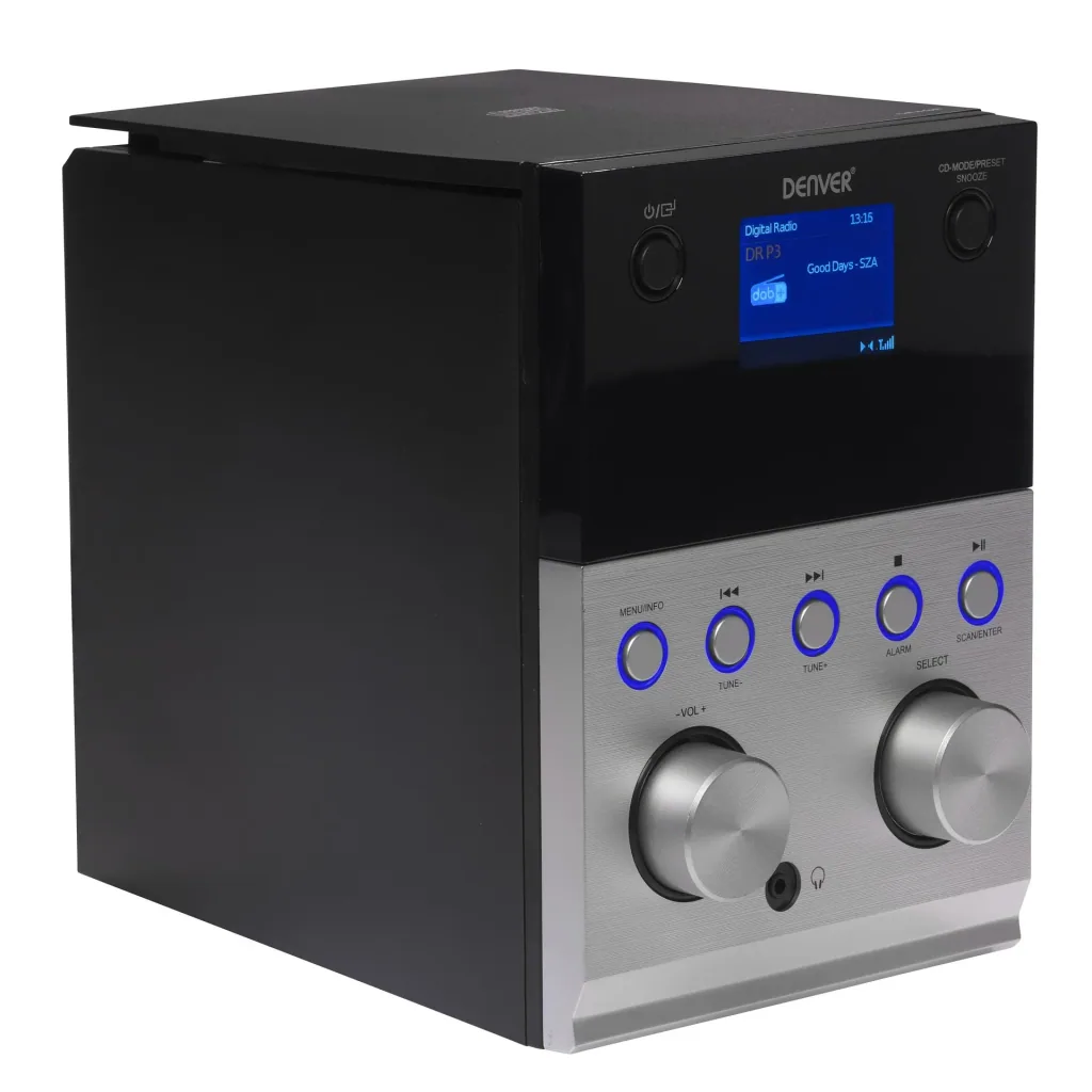 DAB+ und UKW Micro-Stereoanlage mit Bluetooth, USB Ladebüchse und USB MP3 Wiedergabe
