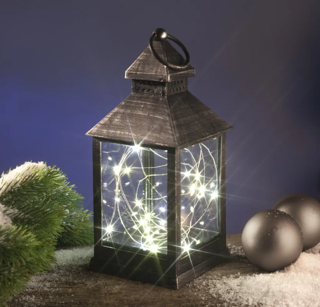 Laterne mit Mini-Lichterkette