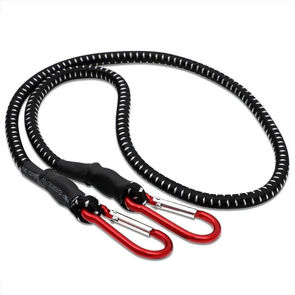 Schnellspanngurte mit Karabiner 2 Stück - 100 x 1cm schwarz weiß rot