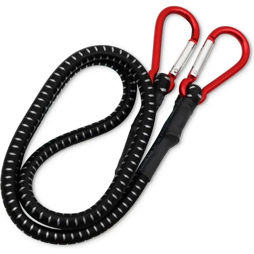 Schnellspanngurte mit Karabiner 2 Stück - 100 x 1cm schwarz weiß rot