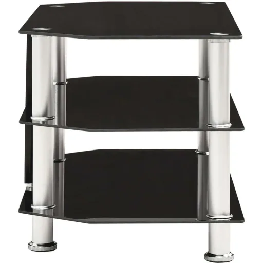 TV-Schrank 75x40x40 cm gehärtetes Glas schwarz
