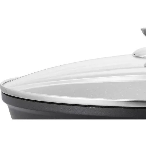Marmorbeschichtung Wok-Pfanne - schwarz - 28 cm