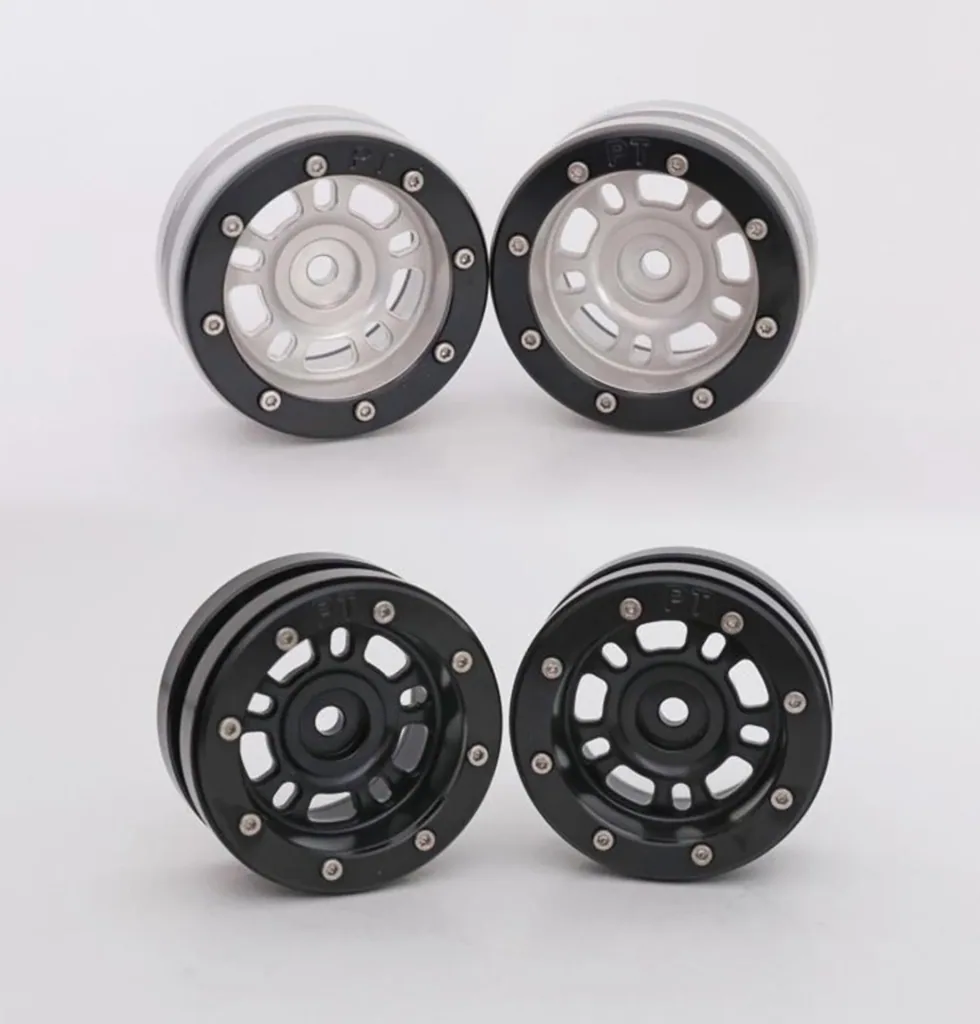 Beadlock Wheels PT- Distractor Silber/Schwarz 1.9 (2 St.)