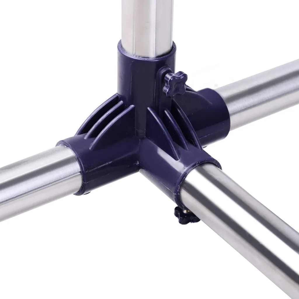 Garderobenständer Edelstahl Kleiderständer rollbar Breite und Höhe verstellbar