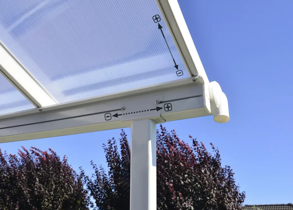 Palram Terrassenüberdachung Sierra 670,5×228×300 cm Weiß – Aluminium mit Polycarbonat-Dach