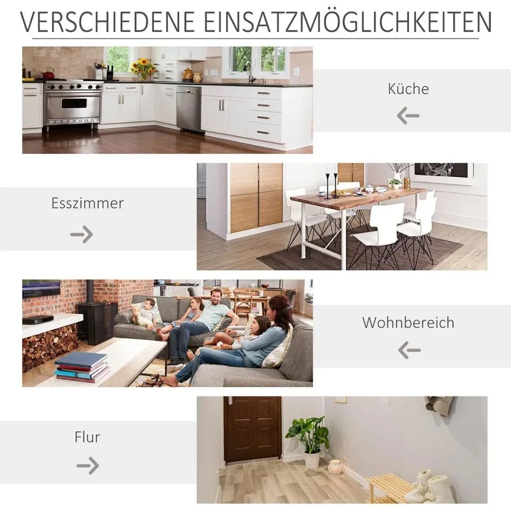 Weinschrank mit Glasvitrine und Weinglashalter Weiß