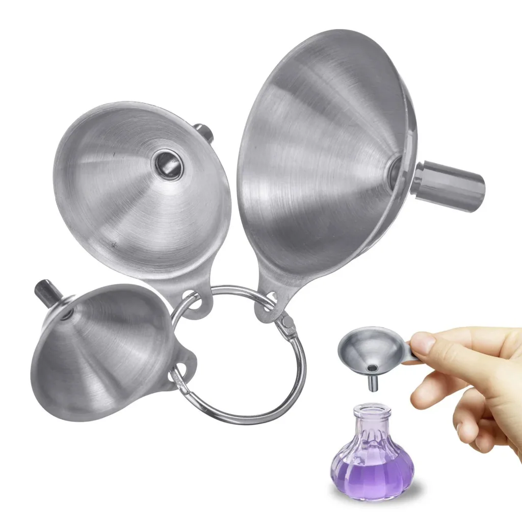 Trichter-Set Mini, 3-teilig, Edelstahl - Ø 4,5 cm/ 5,5 cm/ 7,5 cm