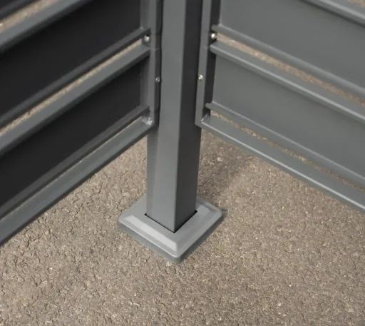 Mülltonnenverkleidung Planum 2er Box, 150 cm, antharzit