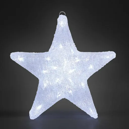 LED-Acryl-Weihnachtsstern - 30x5x30cm MIT Perel Smart home Wifi-Stecker für den Außenbereich