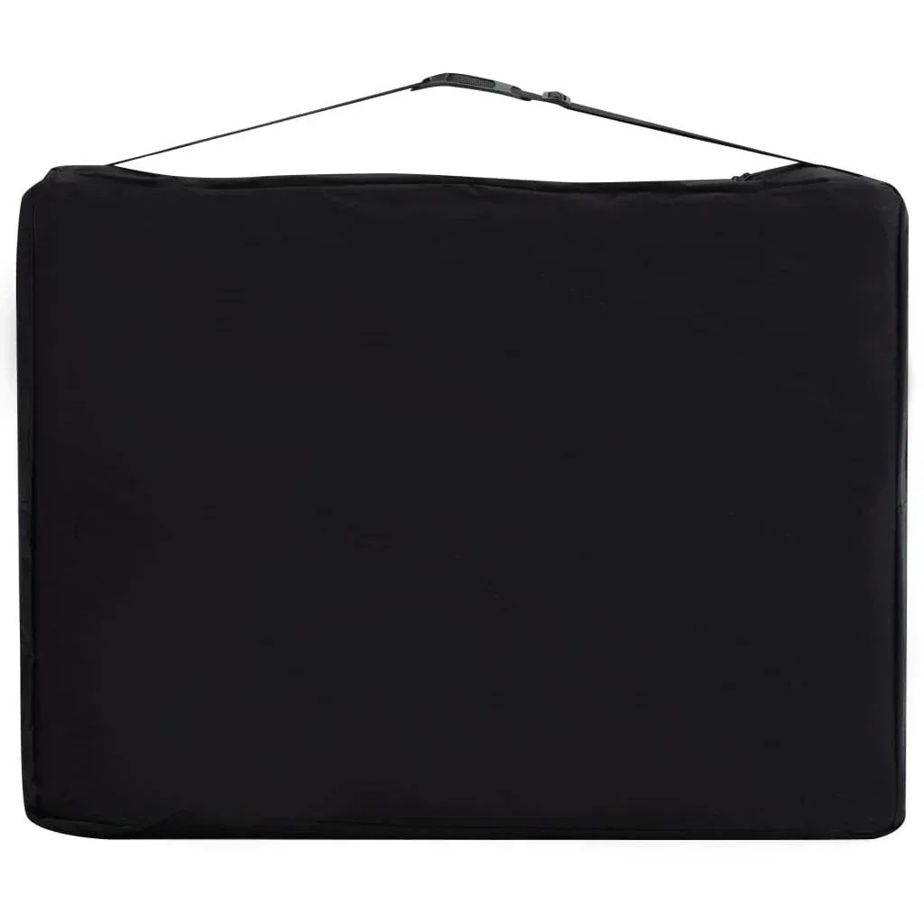 Klappbarer Massagetisch 2 Zonen Aluminium, schwarz und rot
