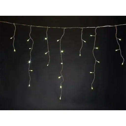 Vellight Eiszapfen-Weihnachtsbeleuchtung - 4 x 0,6 M - 144 LEDs - Warmweiß - Innen & Außen
