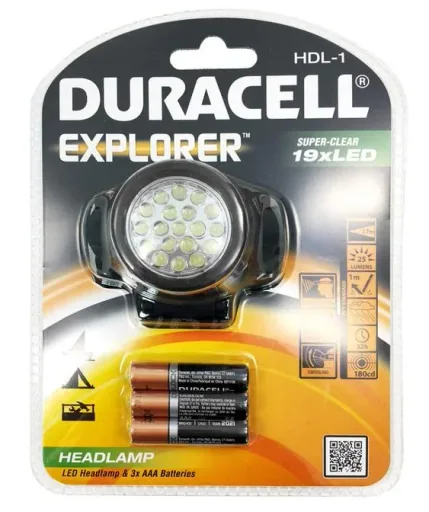 Stirnlampe mit 19 LED's inkl. Batterien