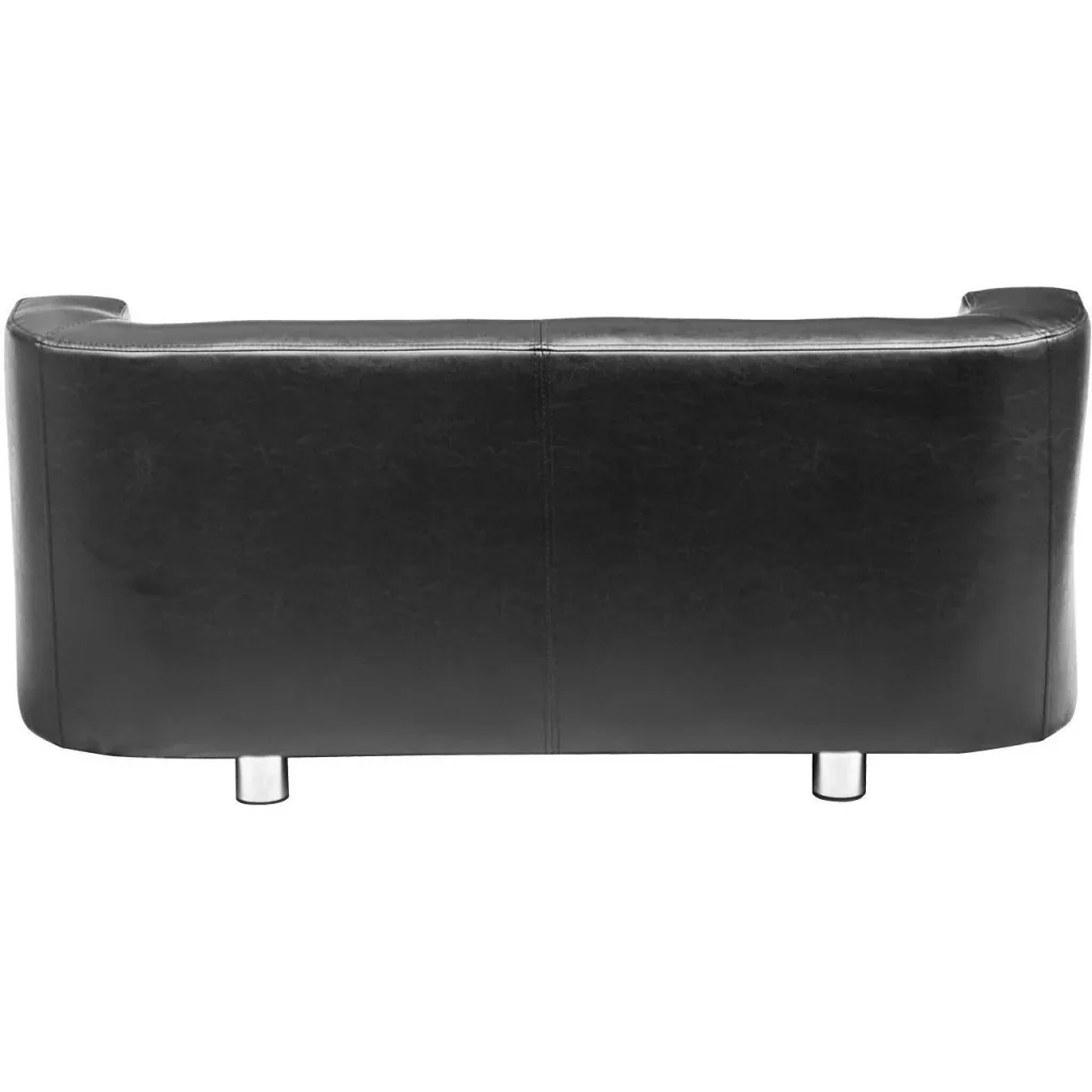 Luxus Hundesofa Hundebett Kunstleder schwarz-weiss