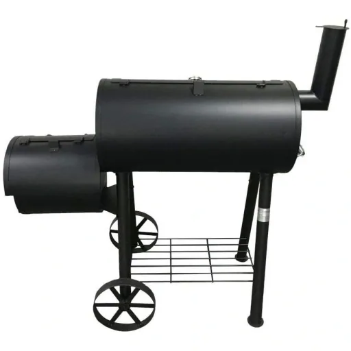 Holzkohlegrill Smoker Edmonton 121x122x55cm Schwarz