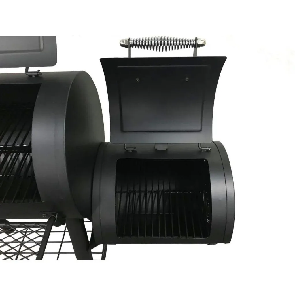 Holzkohlegrill Smoker Edmonton 121x122x55cm Schwarz
