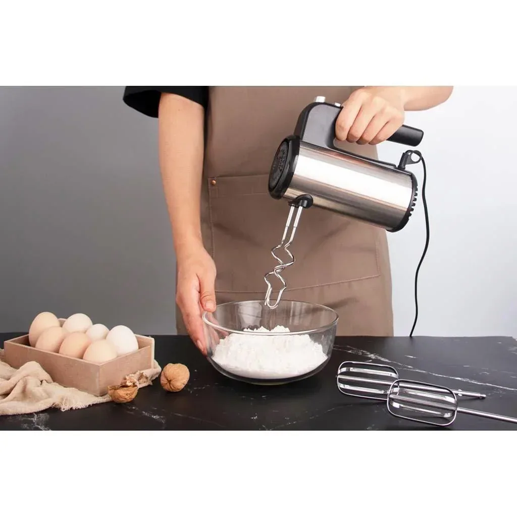 Handmixer - 5 Geschwindigkeitsstufen - 750W - Edelstahl