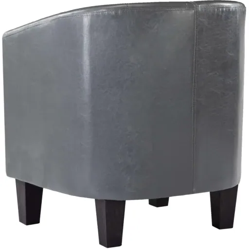 Schalensitz mit Ottomane Leder grau