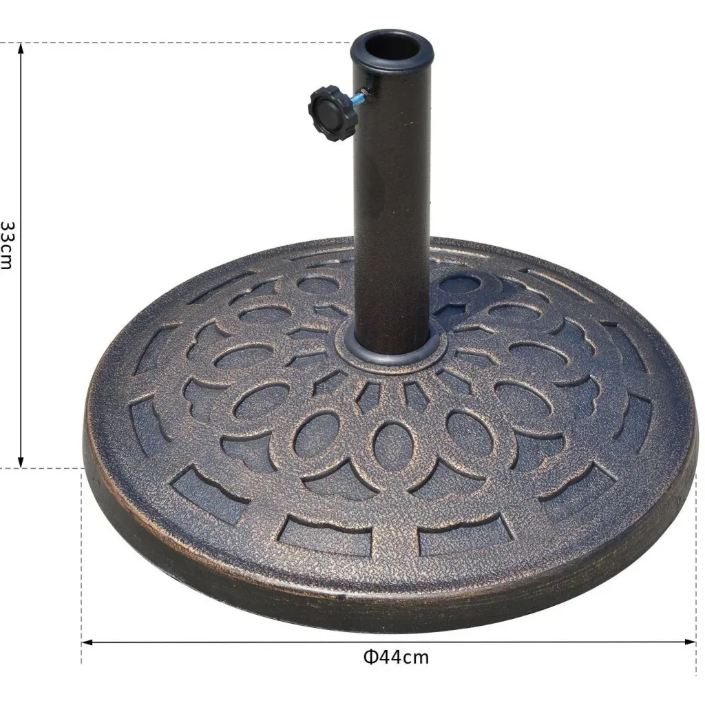 Schirmständer Sonnenschirmfuß rund 38/48mm Bronze