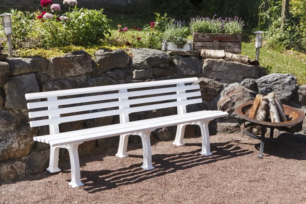 Gartenbank Juist weiß