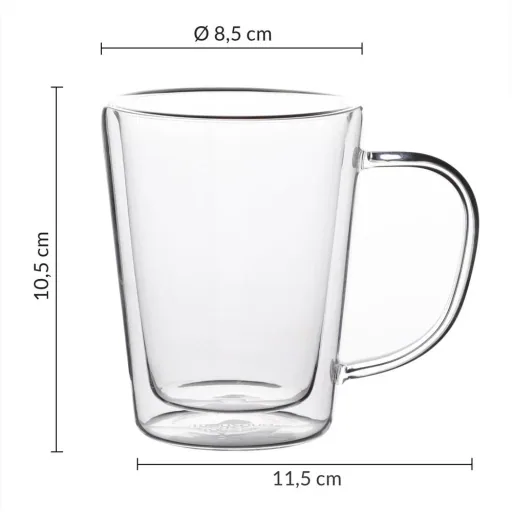 Teegläser Set 4 Stück - je 250ml - Doppelglas
