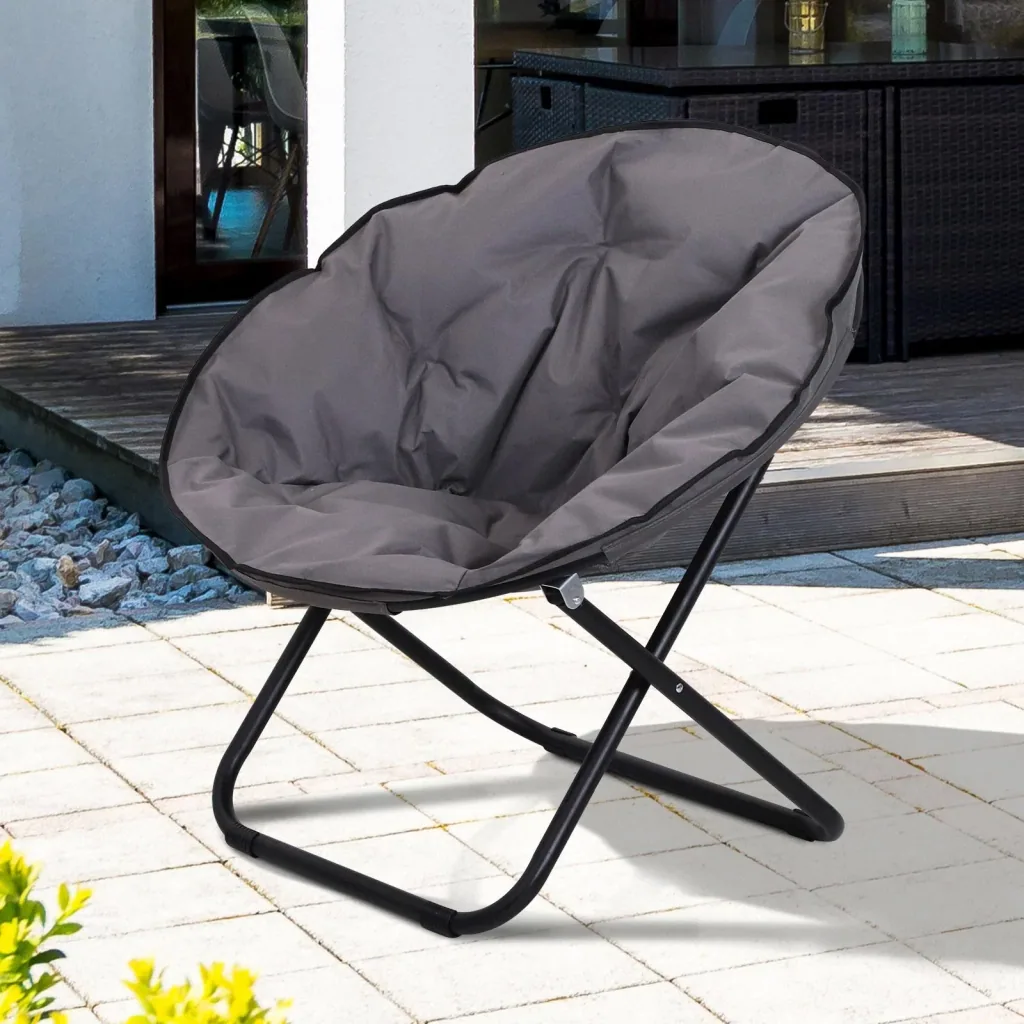 Klappstuhl Klappsessel Campingstuhl Gartenstuhl faltbar Grau 80 x 80 x 75 cm