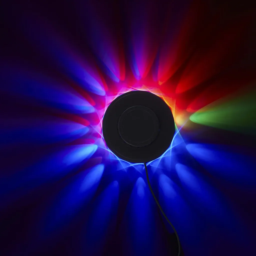 RGB-LED Lichtrad, 48 x RGB-LEDs, max. 3 Watt, Musiksensor und Farbwechsel