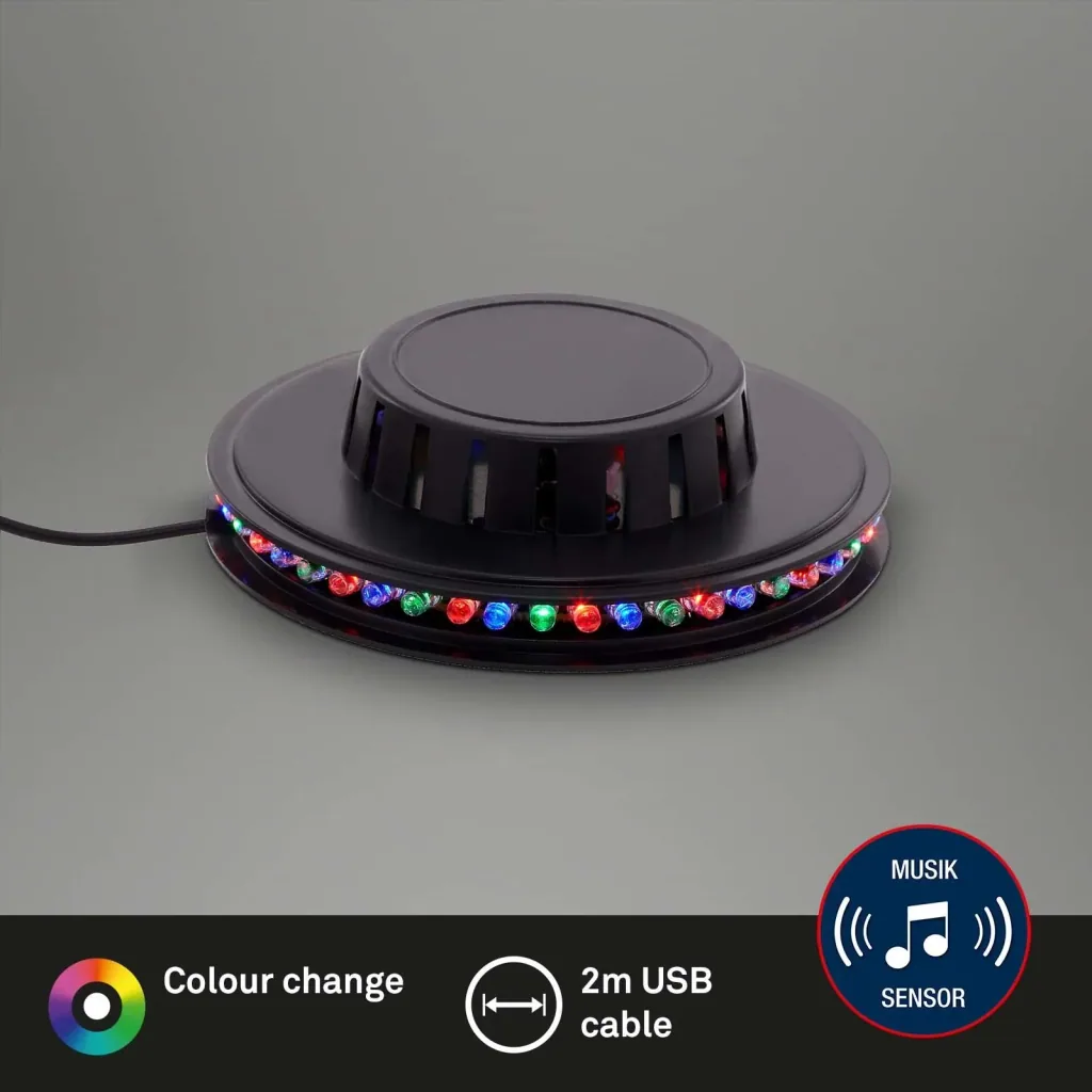 RGB-LED Lichtrad, 48 x RGB-LEDs, max. 3 Watt, Musiksensor und Farbwechsel
