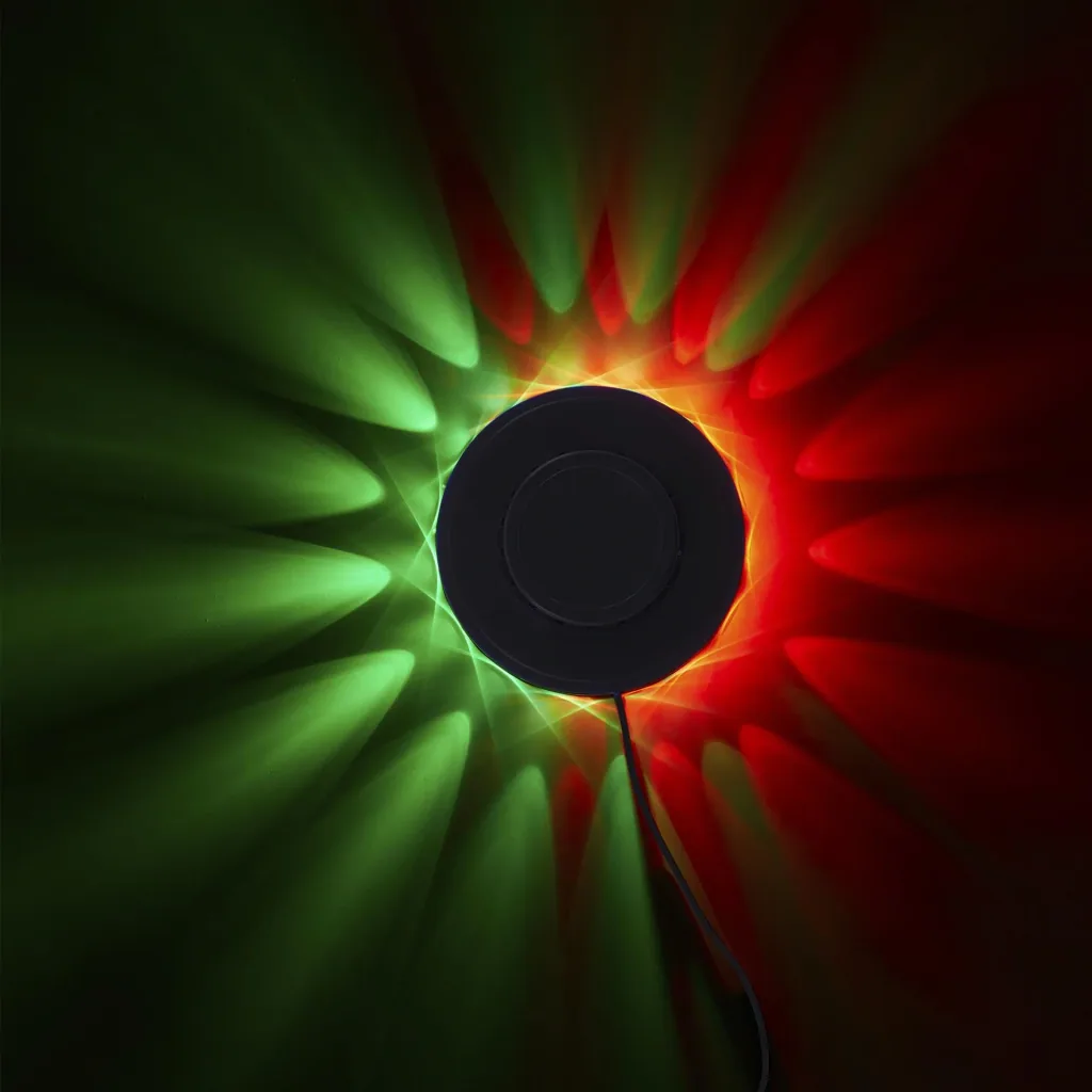 RGB-LED Lichtrad, 48 x RGB-LEDs, max. 3 Watt, Musiksensor und Farbwechsel