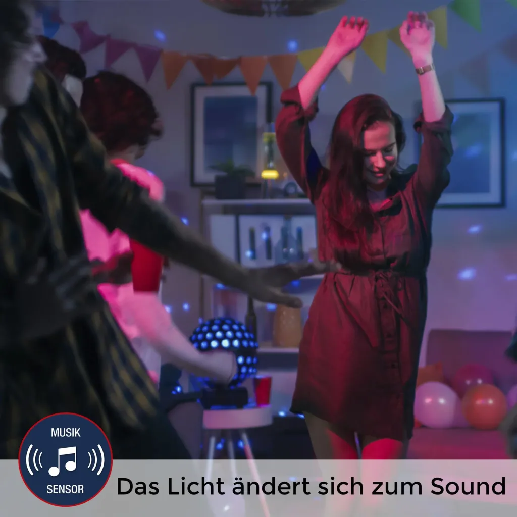 RGB-LED Lichtrad, 48 x RGB-LEDs, max. 3 Watt, Musiksensor und Farbwechsel