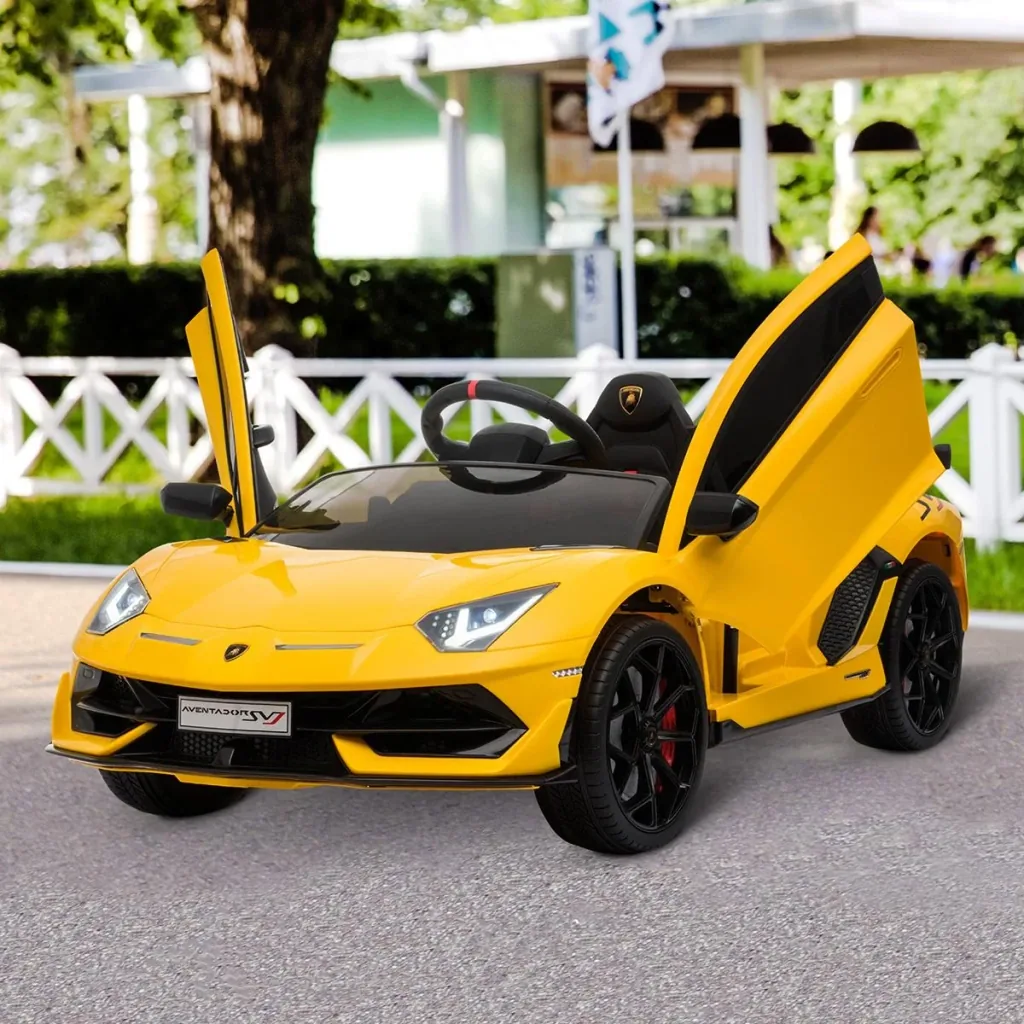 Elektroauto Lamborghini SVJ lizenziert Kinderfahrzeug Kinderauto für 3-8 Jahre mit Fernsteuerung MP3/USB Licht Musik Kun